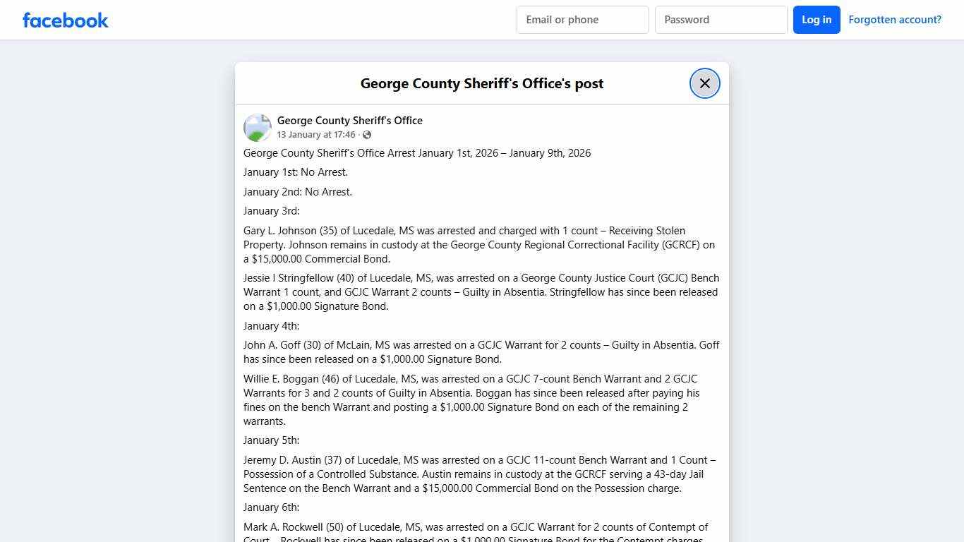 George County Sheriff’s... - George County Sheriff's Office Facebook